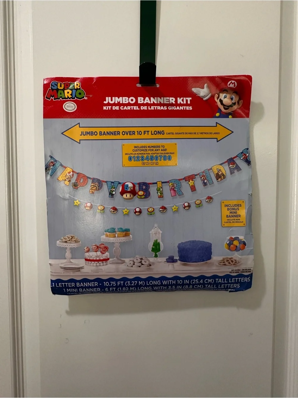 Super Mario Jumbo Happy Birthday Banner Kit Add Any Age Nintendo Party Decor